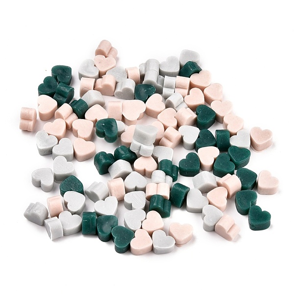 

PandaHall Sealing Wax Particles, for Retro Seal Stamp, Heart, Mixed Color, 7.3x8.6x5mm, about 110~120pcs/bag Wax Multicolor