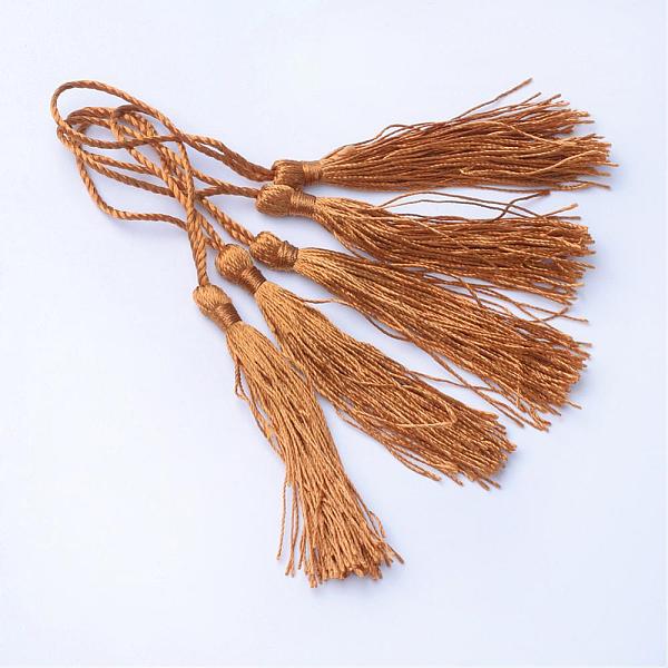 

PandaHall Polyester Tassel Decorations, Pendant Decorations, Peru, 130x6mm, Tassel: 70~90mm Polyester Brown