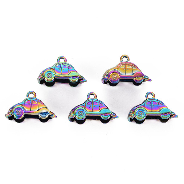 

PandaHall Rainbow Color Alloy Charms, Cadmium Free & Nickel Free & Lead Free, Car, 14x22x9mm, Hole: 2mm Alloy Vehicle