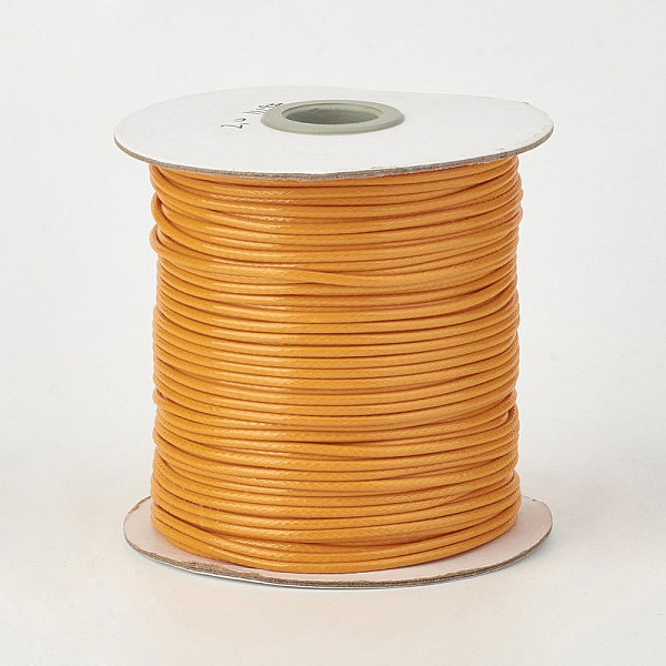 

PandaHall Eco-Friendly Korean Waxed Polyester Cord, Orange, 0.8mm, about 174.97 yards(160m)/roll Waxed Polyester Cord Orange