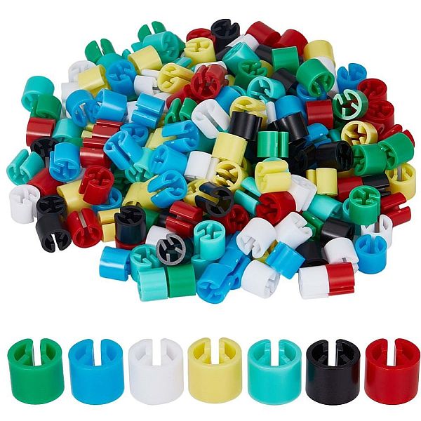 

PandaHall Gorgecraft 210Pcs 7 Colors Plastic Garment Markers Color Tags, Colored Clothes Hanger Code Clip, Column, Mixed Color, 12x10mm..., Multicolor