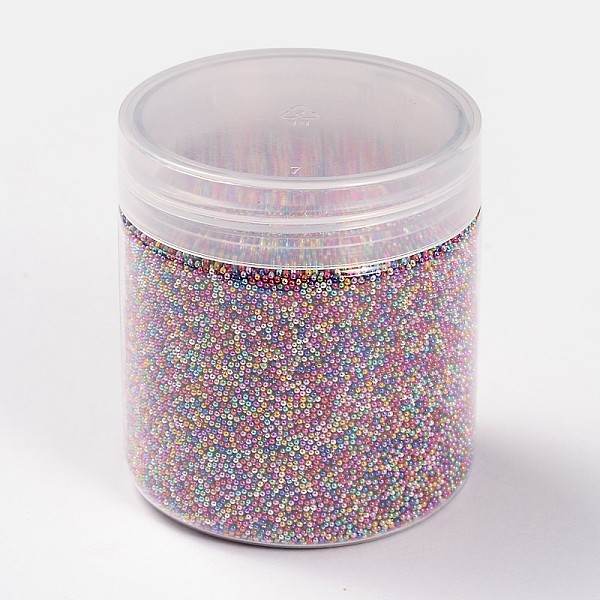 

PandaHall Color Plated DIY 3D Nail Art Decoration Mini Round Glass Beads, Tiny Caviar Nail Beads, Mixed Color, 0.6~0.8mm, 130g/box Glass..., Multicolor