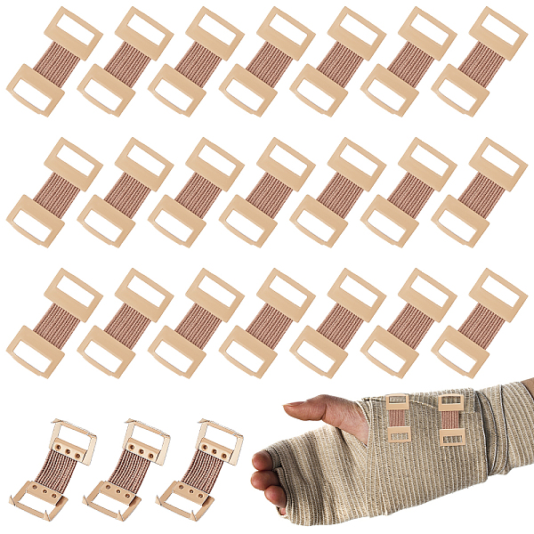 

PandaHall CHGCRAFT 120Pcs Aluminum Clips for Elastic Bandages, Bandage Wrap Clips, Peru, 30x15x2mm, Hole: 4x11mm Aluminum Brown