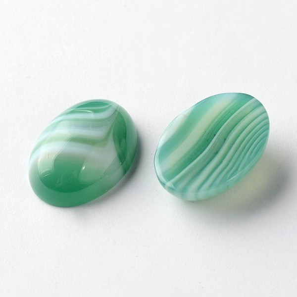 

PandaHall Natural Agate Oval Cabochons, Medium Sea Green, 18x13x6mm Natural Agate Oval