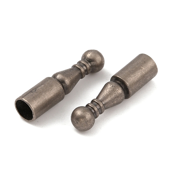 

PandaHall Alloy Cord Ends, Bolo Tie End Caps, Cone, Gunmetal, 25x6mm, Hole: 5mm, Inner Diameter: 5mm Alloy