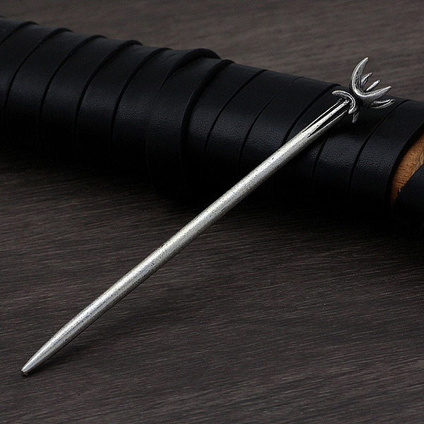 

PandaHall Alloy Hair Sticks, Hair Accessories for Women, Antique Silver, 145mm Alloy
