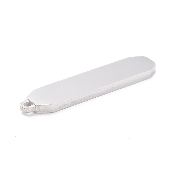 

PandaHall 304 Stainless Steel Pendants, Stamping Blank Tag, Manual Polishing, Rectangle, Stainless Steel Color, 40x9x2.5mm, Hole: 1.8mm 304...
