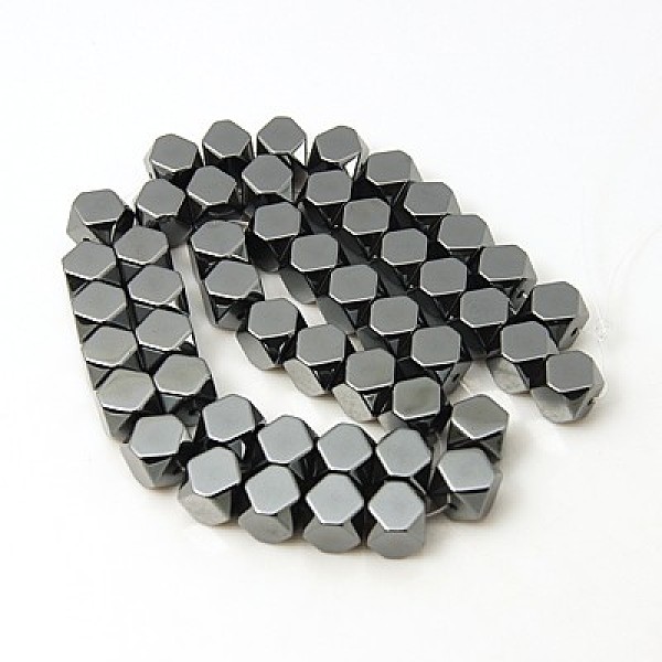 

PandaHall Non-magnetic Synthetic Hematite Beads Strands, Hexagon, Faceted, Black, 8x8x8mm Non-magnetic Hematite Hexagon Black