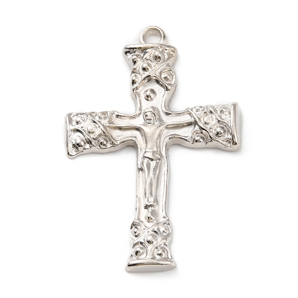 

PandaHall CCB Plastic Big Pendants, Crucifix Cross Charm, Platinum, 65x43x4.5mm, Hole: 3.2mm Plastic Cross