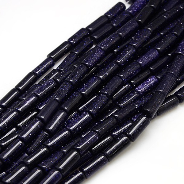 

PandaHall Synthetic Blue Goldstone Beads Strands, Column, 16~18x8mm, Hole: 1.5mm, about 24pcs/strand, 15.74 inch Blue Goldstone Column
