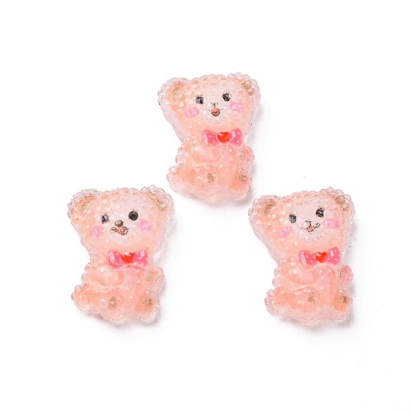 

PandaHall Transparent Epoxy Resin Cabochons, Bear, Dark Salmon, 21x16x7mm Epoxy Resin Bear