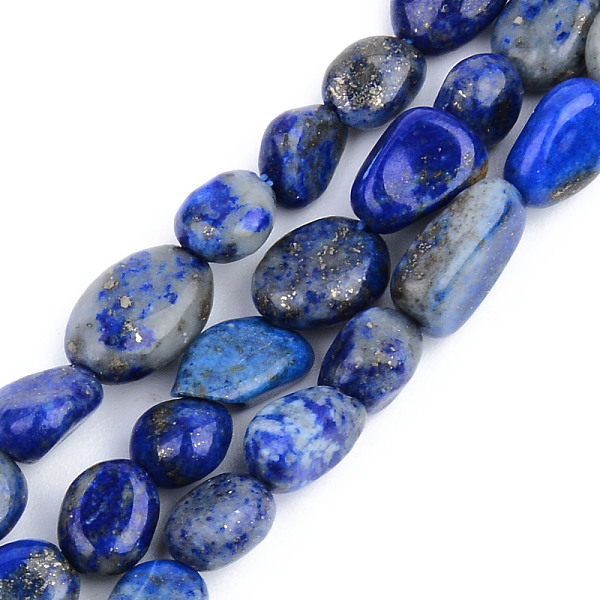 

PandaHall Natural Lapis Lazuli Beads Strands, Tumbled Stone, Nuggets, 5~13x5~10x3~8mm, Hole: 1mm, about 40~60pcs/strand, 14.57 inch~15.74...