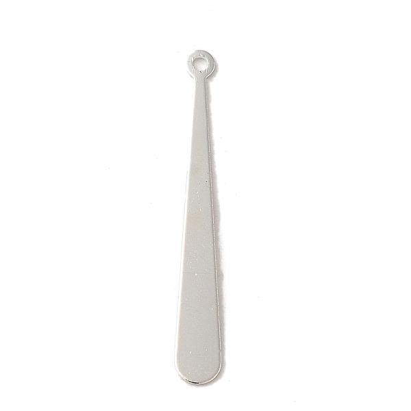 

PandaHall Brass Pendants, Teardrop, 925 Sterling Silver Plated, 30x4x0.3mm, Hole: 1.2mm Brass Teardrop
