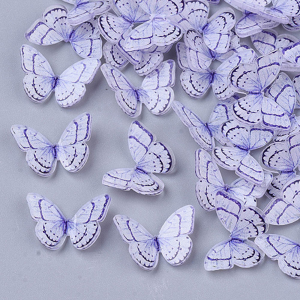 

PandaHall Plastic Cabochons, Butterfly, Lilac, 10.5x15.5x3.5mm Plastic Butterfly Purple