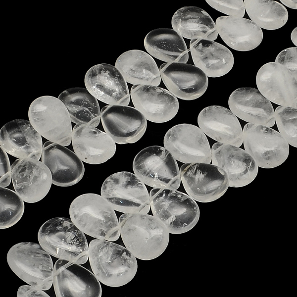 

PandaHall Teardrop Natural Quartz Crystal Pendant Beads Strands, Top Drilled Beads, 18~19x13~14x6~7mm, Hole: 1mm, about 30pcs/strand, 7.87...