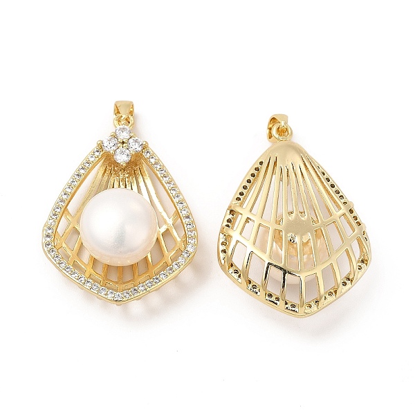 

PandaHall Brass Micro Pave Cubic Zirconia Pendants, with Pearl, Kite Charm, Real 14K Gold Plated, 28.5x20x9.5mm, Hole: 3x9mm Brass+Cubic..., Clear