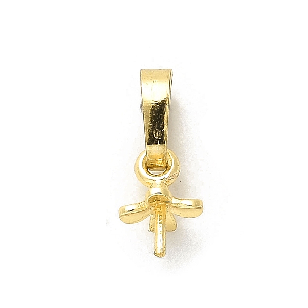 

PandaHall Rack Plating Brass Ice Pick Pinch Bails, Long-Lasting Plated, Lead Free & Cadmium Free, Real 18K Gold Plated, 13.5mm, Hole...