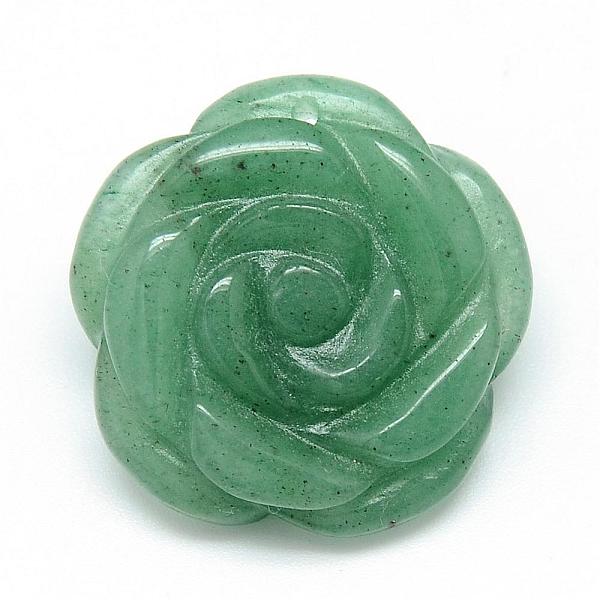 

PandaHall Natural Green Aventurine Pendants, Flower, 24~25x24~26x8~10mm, Hole: 1mm Green Aventurine Flower