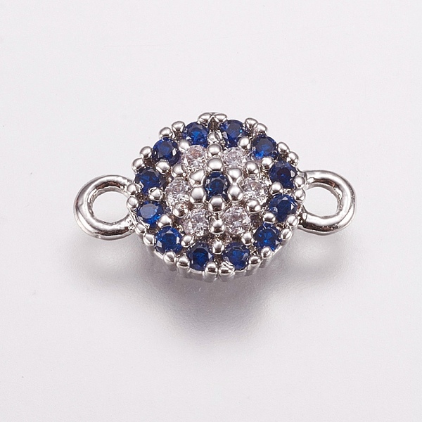 Brass Micro Pave Cubic Zirconia Links