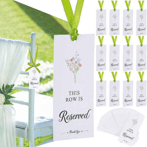 2 ensemble de chaises de mariage rectangulaires en papier