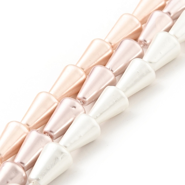 

PandaHall Electroplated Shell Pearl Beads Strands, Polished, Cone, Mixed Color, 15~17x10~10.5mm, Hole: 0.6mm, about 22pcs/strand, 16.14 inch..., Multicolor