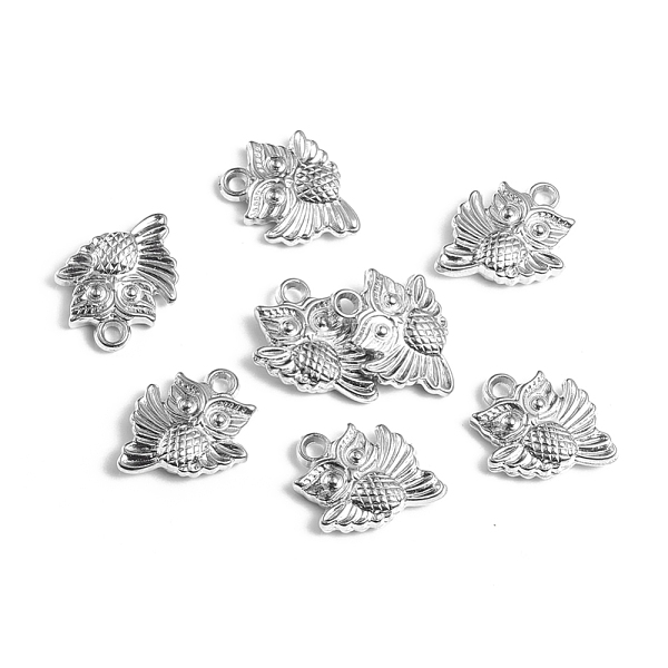 

PandaHall CCB Plastic Pendants, Owl, Platinum, 17.5x15.5x4.5mm, Hole: 2mm Plastic Owl