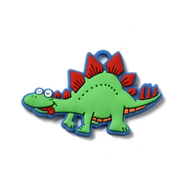 

PandaHall PVC Cartoon Pendants, Dinosaur, Lime, 31.5x50x3mm, Hole: 3.8mm PVC Dinosaur Green
