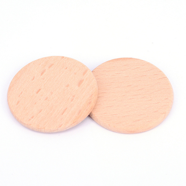 

PandaHall Beech Wooden Round Pieces, DIY Accessories, BurlyWood, 38x3mm Wood Orange