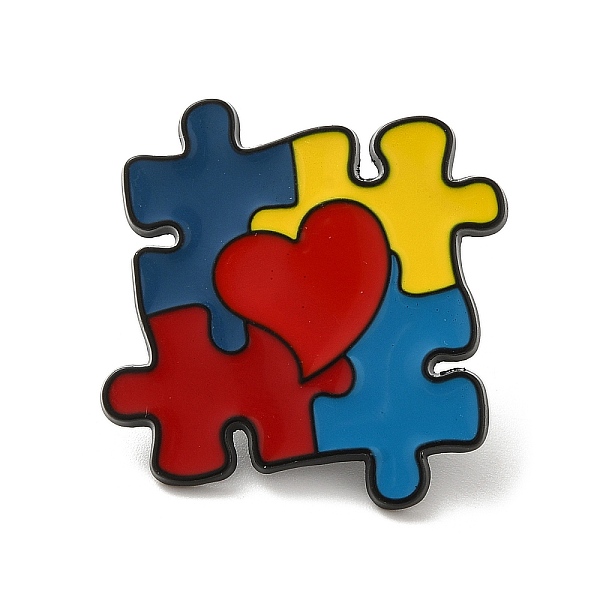 

PandaHall Zinc Alloy Brooches, Enamel Pins, Black, Colorful, 29.5x29x1.5mm Alloy