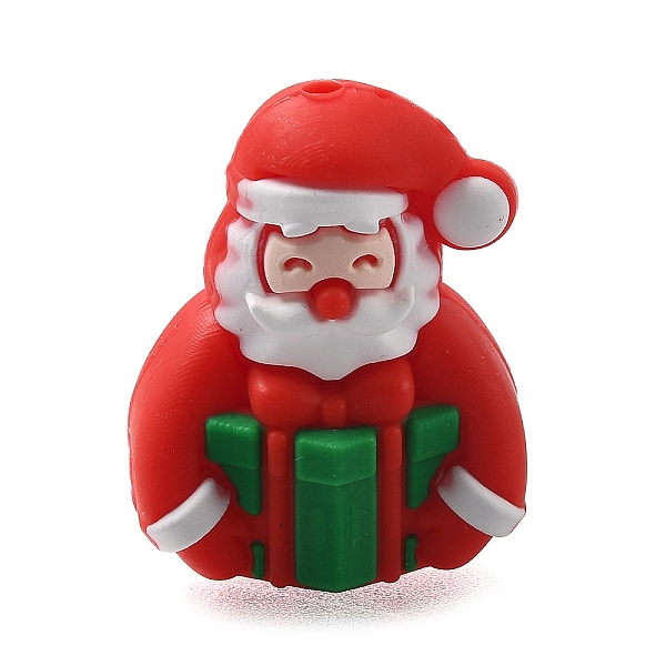 クリスマステーマのシリコンフォーカルビーズ