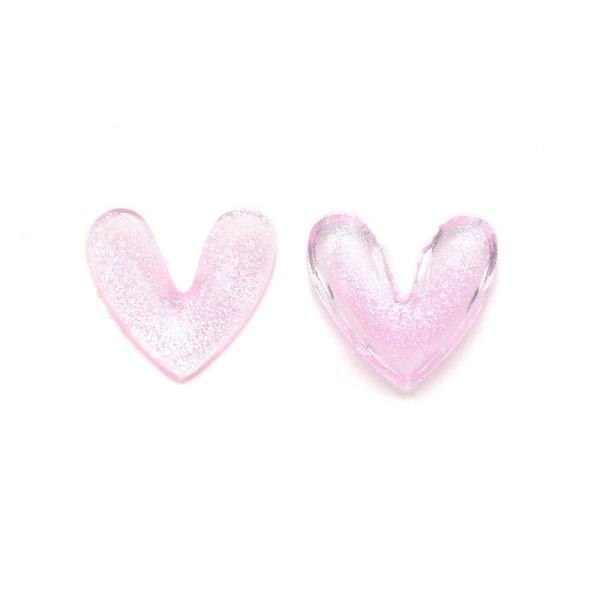 

PandaHall 3D Heart with Glitter Powder Resin Cabochons, Nail Art Studs, Nail Art Decoartion Accessories, Pink, 9.5x9.5x2mm, about 30pcs/bsg...
