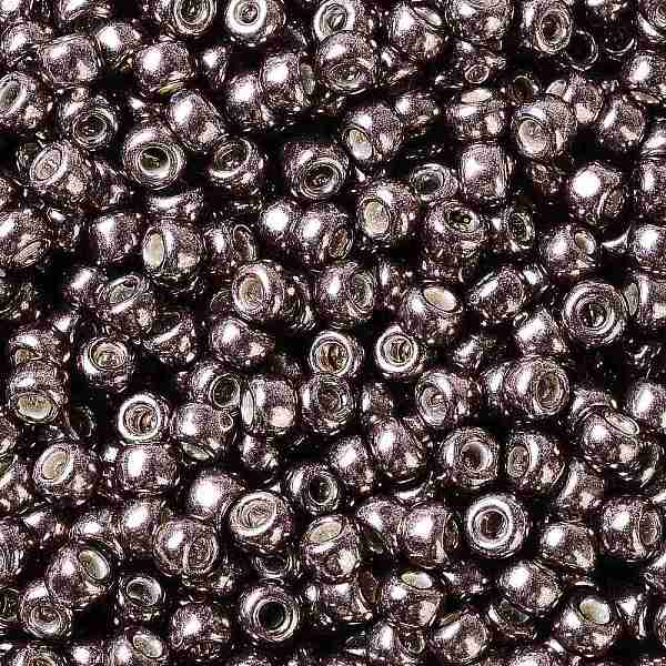 

PandaHall TOHO Round Seed Beads, Japanese Seed Beads, (556) Galvanized Mauve, 11/0, 2.2mm, Hole: 0.8mm, about 11013pcs/100g Glass Purple