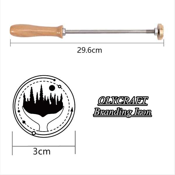 

PandaHall Stamping Embossing Soldering Brass with Stamp, for Cake/Wood, Golden, Tree Pattern, 30mm Brass Tree