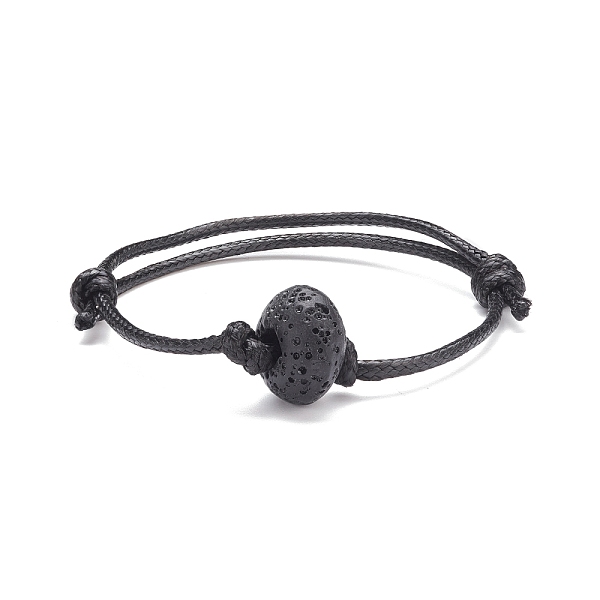 

PandaHall Natural Lava Rock Beaded Cord Bracelet, Essential Oil Gemstone Adjustable Friendship Bracelet for Women, Inner Diameter...
