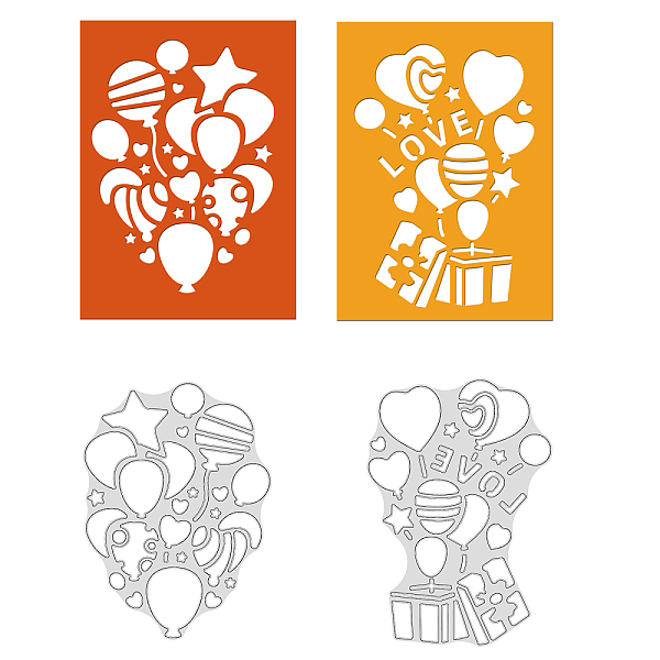 

PandaHall GLOBLELAND 2Pcs 2 Style Carbon Steel Cutting Dies Stencils, for DIY Scrapbooking/Photo Album, Decorative Embossing DIY Paper Card...