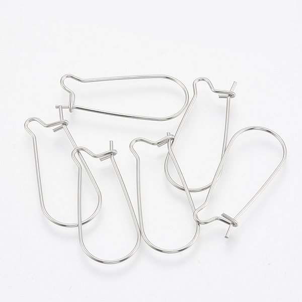 

PandaHall 304 Stainless Steel Hoop Earrings, Stainless Steel Color, 20 Gauge, 33x13x0.8mm, Pin: 0.8mm 304 Stainless Steel