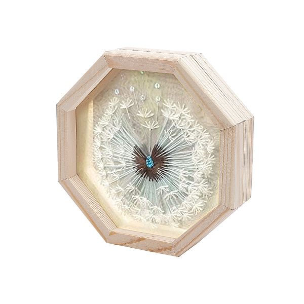 

PandaHall DIY Dandelion Pattern Embroidery Making Kit, Including Embroidery Needles & Thread, Octagon Wood Easel, Plastic Embroidery Hoop..., Multicolor