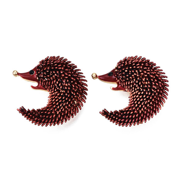 

PandaHall Hedgehog Enamel Pin, Animal Alloy with Jet Rhinestone Badge for Backpack Clothes, Light Gold, Nickel Free & Lead Free, Dark Red..., Black
