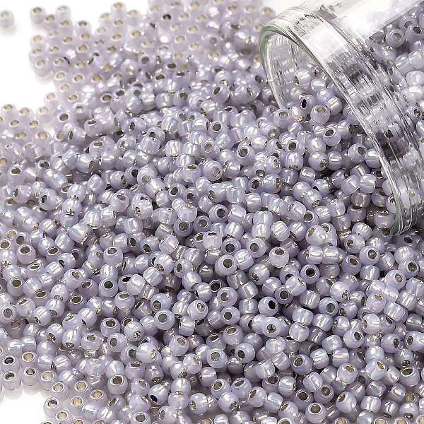 

PandaHall TOHO Round Seed Beads, Japanese Seed Beads, (2122) Silver Lined Light Amethyst Opal, 11/0, 2.2mm, Hole: 0.8mm, about 5555pcs/50g..., Purple