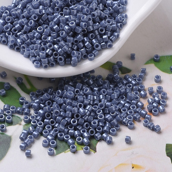 

PandaHall MIYUKI Delica Beads Small, Cylinder, Japanese Seed Beads, 15/0, (DBS0267) Opaque Blueberry Luster, 1.1x1.3mm, Hole: 0.7mm, about..., Blue