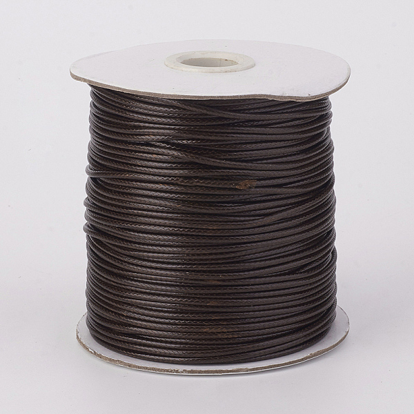

PandaHall Eco-Friendly Korean Waxed Polyester Cord, Coconut Brown, 0.8mm, about 174.97 yards(160m)/roll Waxed Polyester Cord Brown
