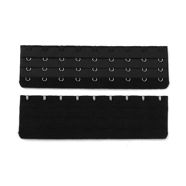 

PandaHall Polyester Women's 3 Rows x 9 Hooks Longline Corset Bra Extender, for Bustiers Shapewear Waist Cincher, with Stainless Steel Rings..., Black