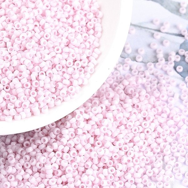 

PandaHall MIYUKI Round Rocailles Beads, Japanese Seed Beads, 15/0, (RR3326) Opaque Misty Rose, 15/0, 1.5mm, Hole: 0.7mm, about 5555pcs/10g..., Pink