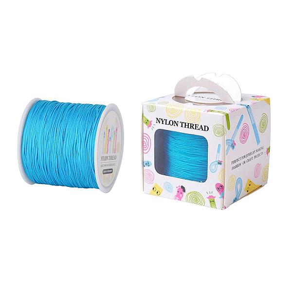 

PandaHall Nylon Thread, Deep Sky Blue, 0.8mm, about 98.43yards/roll(90m/roll) Nylon Blue