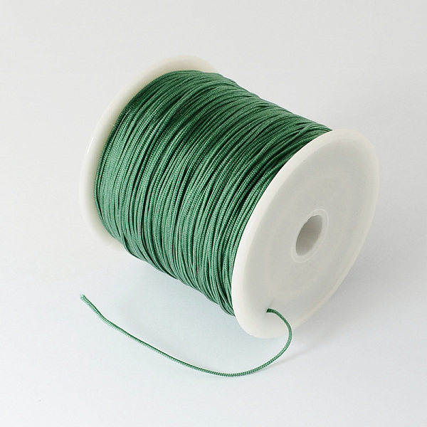 

PandaHall Braided Nylon Thread, Chinese Knotting Cord Beading Cord for Beading Jewelry Making, Dark Sea Green, 0.5mm, about 150yards/roll...