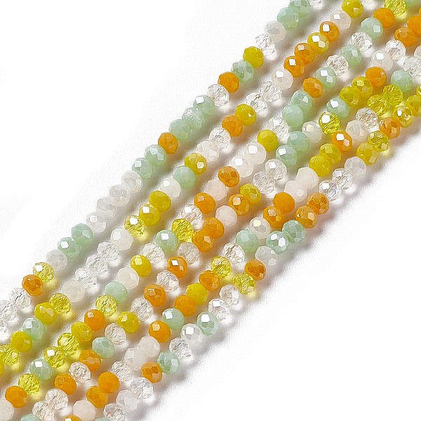 

PandaHall Electroplate Glass Beads Strands, AB Color Plated, Faceted, Abacus, Orange, 3x2.5mm, Hole: 0.7mm, about 185pcs/strand, 17.32 inch...
