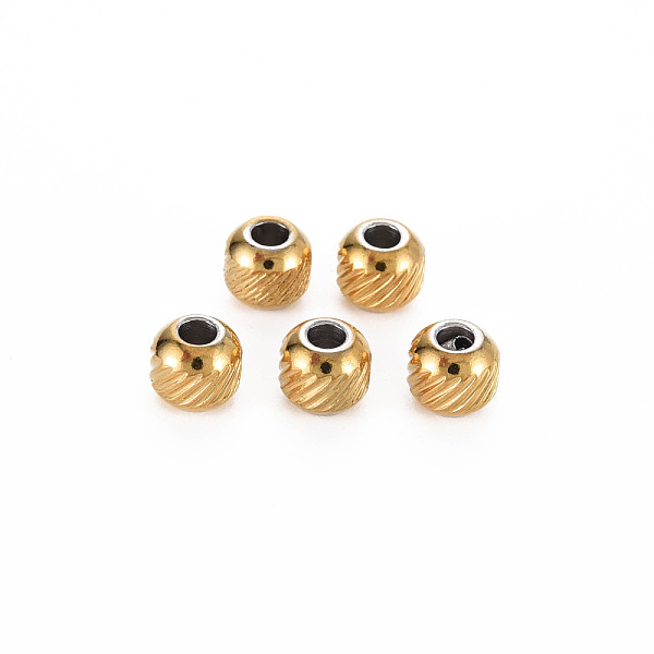 

PandaHall 201 Stainless Steel Beads, Column, Cadmium Free & Nickel Free & Lead Free, Rondelle, Golden, 6x5.5mm, Hole: 2mm 201 Stainless...
