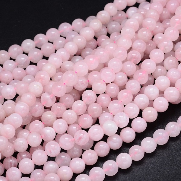 

PandaHall Round Natural Grade A Madagascar Rose Quartz Beads Strands, 8mm, Hole: 1mm, about 49pcs/strand, 15.3 inch Rose Quartz Round