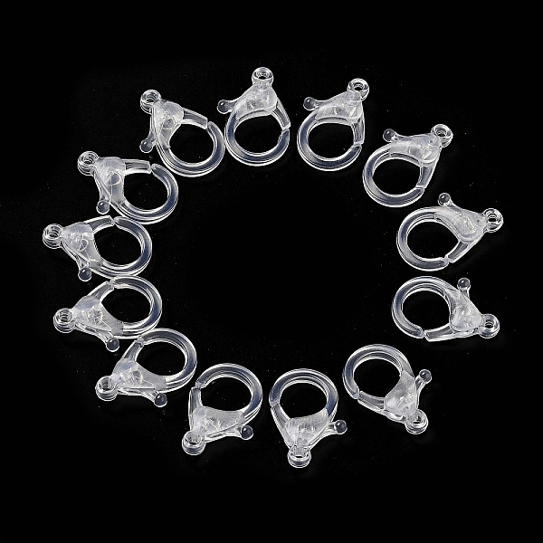 

PandaHall Transparent Plastic Lobster CLaw Clasps, Clear, 26x19x6mm, Hole: 2mm Plastic Others Clear