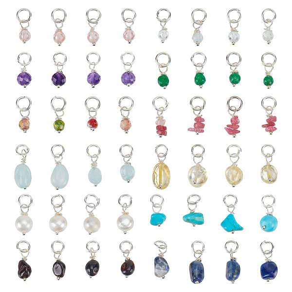 

PandaHall DIY Pendant Jewelry Making Finding Kit, Including 48Pcs 12 Style Natural & Synthetic Mixed Gemstone & Pearl Beaded Pendants, with...